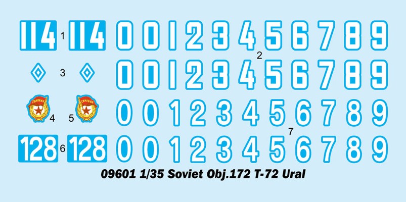 编号：09601 1/35 装甲车辆系列 苏联 T-72乌拉尔（172工程）
