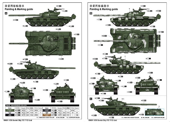 编号：09601 1/35 装甲车辆系列 苏联 T-72乌拉尔（172工程）