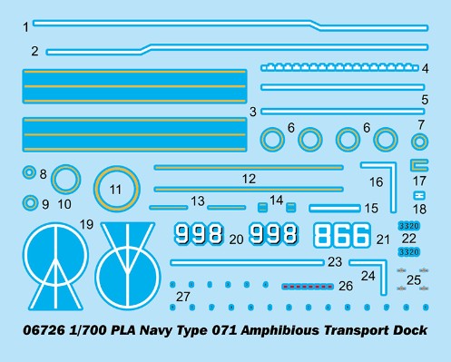 编号：06726 1/700世界战舰系列 中国海军 071型船坞登陆舰