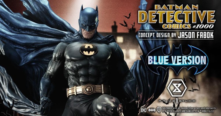 MMDC-50LM: 蝙蝠侠 DC漫画第1000集封面 概念设计师：Jason Fabok  蓝色蝙蝠侠