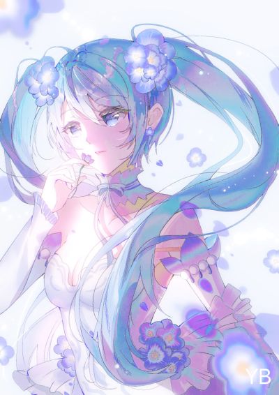 压泡面 初音未来 粉蝶花仙子