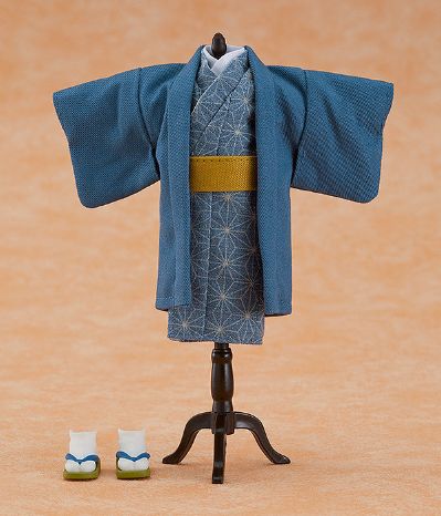 粘土娃 服装套组 和服 男孩（藏青色/灰色）