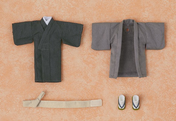粘土娃 服装套组 和服 男孩（藏青色/灰色）
