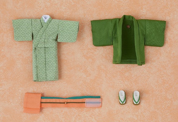 粘土娃 服装套组 和服 女孩 （粉红色/绿色）