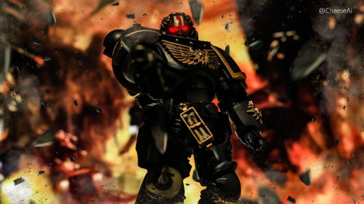 战锤40000 极限战士 手持动力剑的原铸副官 阿加兰斯