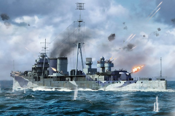编号：06742 1/700 世界战舰系列 英国皇家海军 科伦坡号轻型巡洋舰