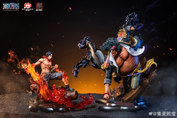 MINI STATUE 航海王 波特夹斯.D.艾斯 VS 马歇尔.D.提奇