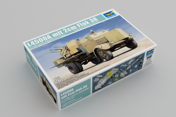 编号:09596 1/35 装甲车辆系列 L4500A装甲车搭载2cmFlak38防空炮