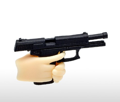 小军械库 LAOP12 figma用 持枪用手掌零件 2 手枪套装