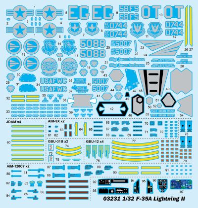 编号：03231 1/32 军用飞机系列 美国 F-35A“闪电”战斗攻击机