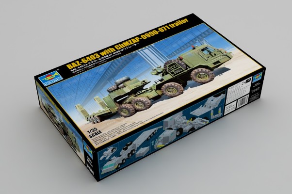 编号：01086  1/35 装甲车辆系列 俄罗斯 BAZ-6403 拖车牵引 ChMZAP-9990-071 半挂车