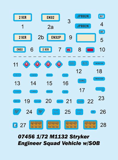 编号：07456 1/72 装甲车辆系列 斯崔克M1132工程车带SOB工程铲