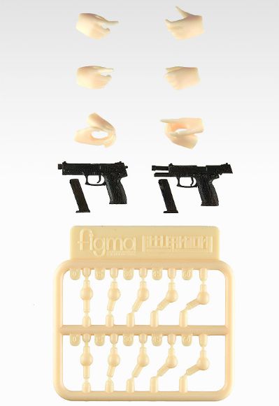 小军械库 LAOP12 figma用 持枪用手掌零件 2 手枪套装