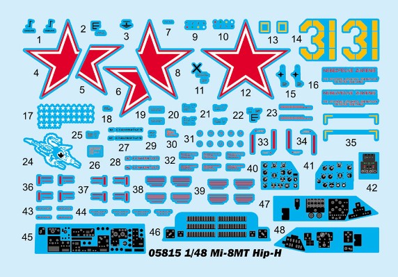 编号：05815 1/48 军用飞机系列 米-8“河马”直升机