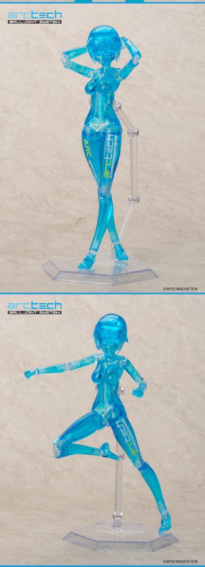 ARCTECH 可动人型素体SP005 透明蓝