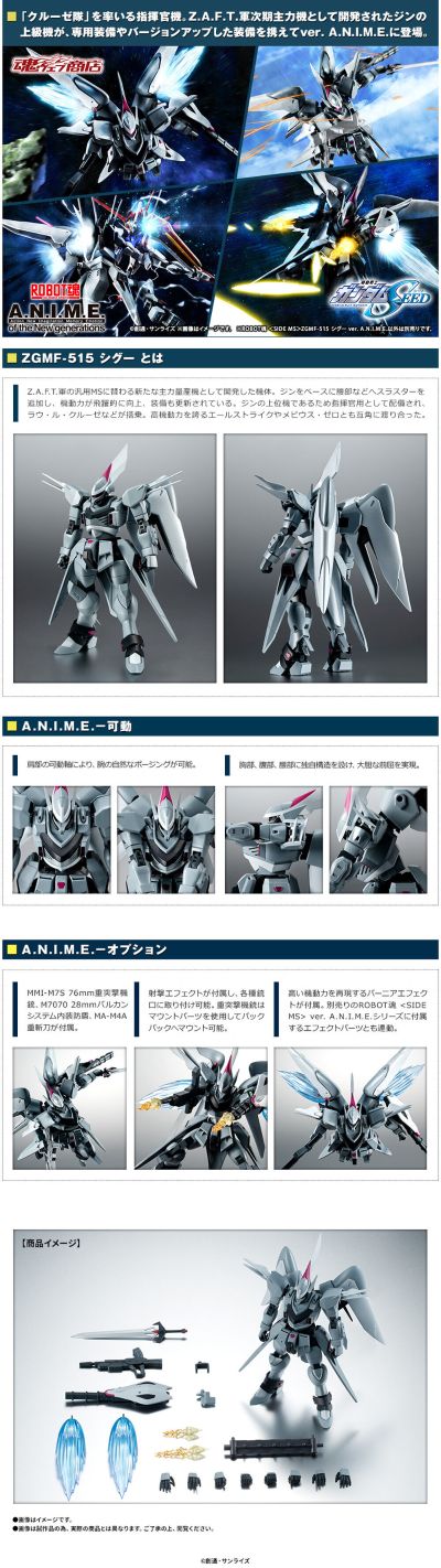 ROBOT魂 ＜机动战士系列＞ 机动战士高达SEED ZGMF-515 希古 剧中版