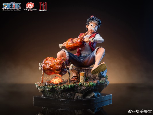 MINI STATUE 航海王 蒙奇·D·路飞 与 希尔巴兹.雷利