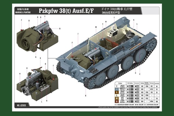 编号:82603 1/16 装甲车辆系列 38(t)坦克E/F型