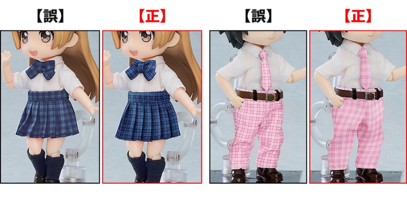 粘土娃 服装套组 制服外套:女孩（藏青色/粉红色）