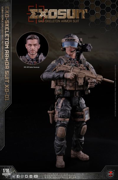 SSE001 EXO 外骨骼装甲服XO-01 可动收藏人偶