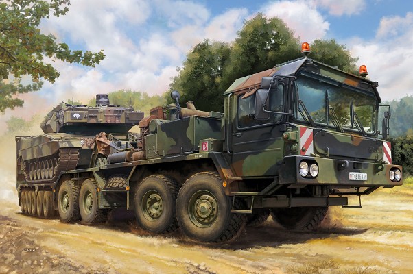 编号:07196 1/72 装甲车辆系列 德国SLT -56象式拖车牵引56t半挂车