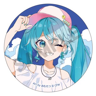 初音未来 徽章两个装 夏日海边