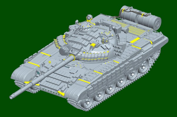 编号:09602 1/35 装甲车辆系列 苏联T-72乌拉尔挂“接触1”型装甲