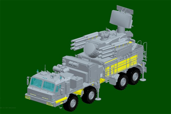 编号:01087 1/35 装甲车辆系列 俄罗斯BAZ-6909卡车96K6式“铠甲”-S1防空系统