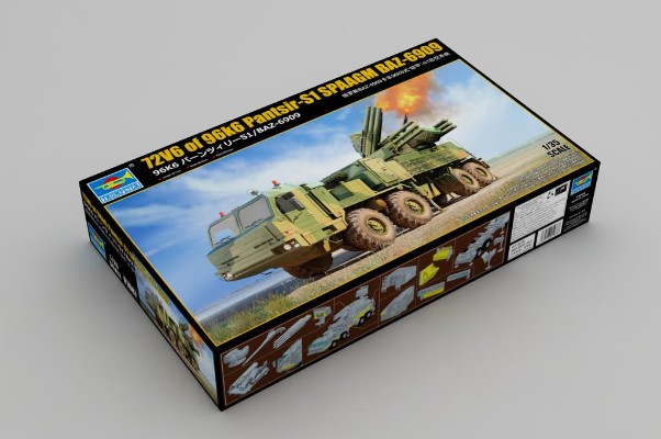 编号:01087 1/35 装甲车辆系列 俄罗斯BAZ-6909卡车96K6式“铠甲”-S1防空系统