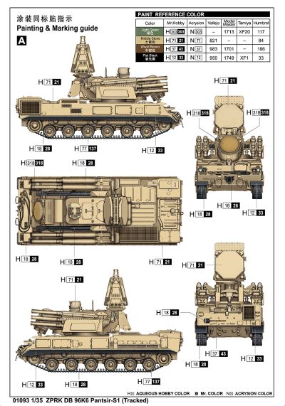 编号:01093 1/35 装甲车辆系列 96K6“铠甲”-S1履带式防空系统