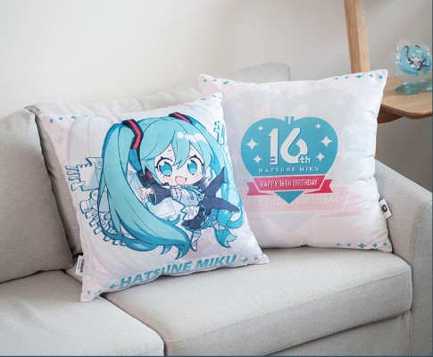 初音未来-16周年-Q版彩绘双面抱枕