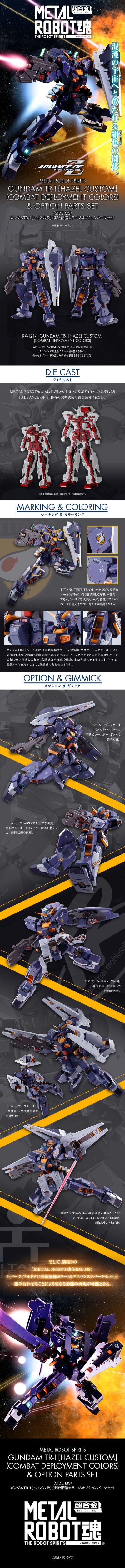 METAL ROBOT魂＜机动战士系列＞ TR-1高达 [海尔兹改]（实战配色）+选装配件