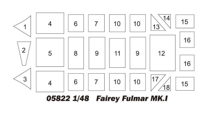 编号:05822 1/48 军用飞机系列 英国管鼻鹱MK.I舰载战斗机