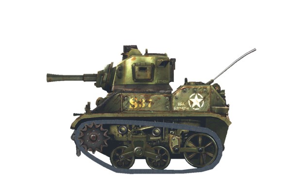 WWT-012 卡通世界大战 美国轻型坦克M5“斯图亚特”