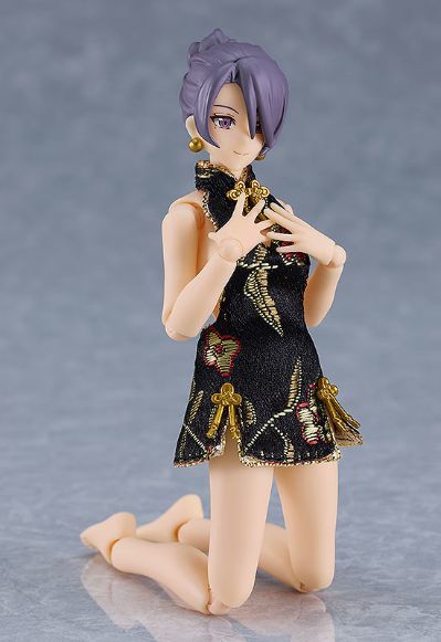 figma#569c 女性素体 (末花) 与 黑色短款旗袍装