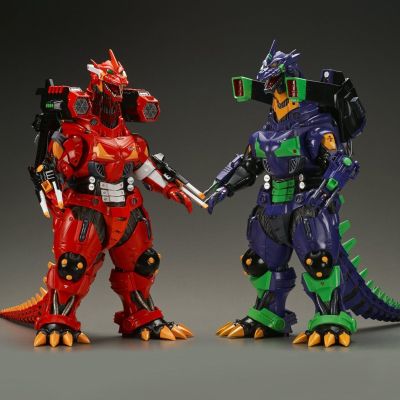 东宝30厘米系列 哥斯拉大战新世纪福音战士 3式机龙（2002版）重武装型 EVA初号机配色