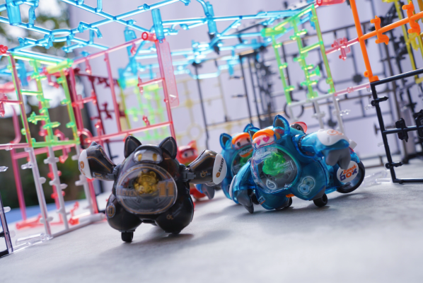 LUNCH BOX 小浣熊电车拼装模型 熊丸 黑丸