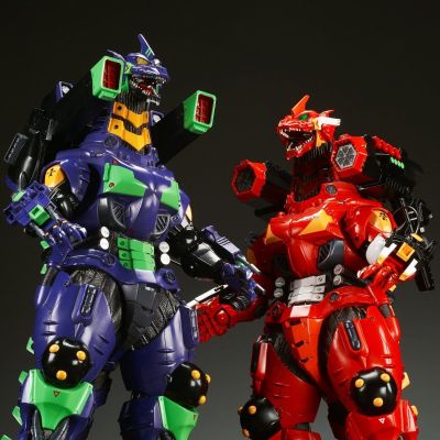 东宝30厘米系列 哥斯拉大战新世纪福音战士 3式机龙（2002版）重武装型 EVA初号机配色