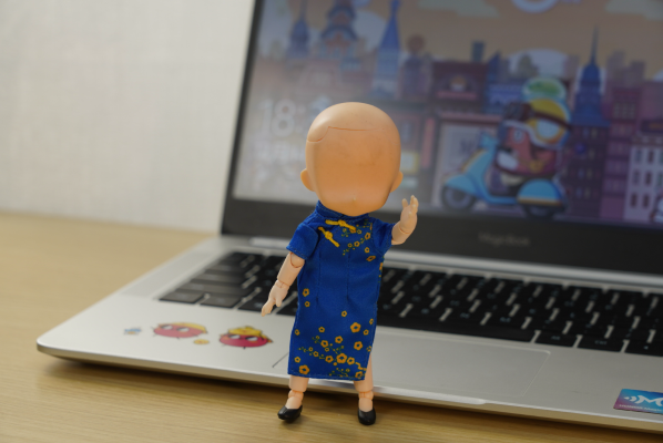 粘土娃 服装套装 旗袍（红色/蓝色）