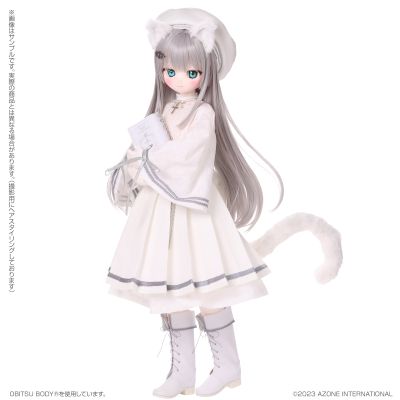 AOD527-FFW  s*t*j × 艾莉丝收集 小型 芙露露～毛绒绒的牧师小猫～白猫