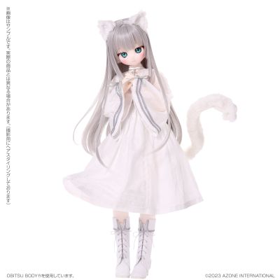AOD527-FFW  s*t*j × 艾莉丝收集 小型 芙露露～毛绒绒的牧师小猫～白猫