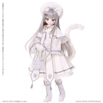 AOD527-FFW  s*t*j × 艾莉丝收集 小型 芙露露～毛绒绒的牧师小猫～白猫