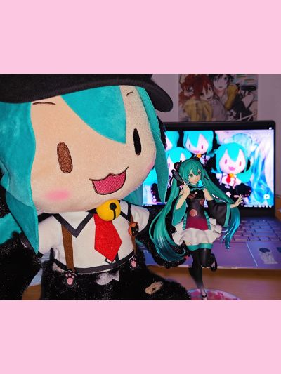 超大毛绒玩偶  初音未来歌姬计划街机版 未来之音 初音未来 猫咪款