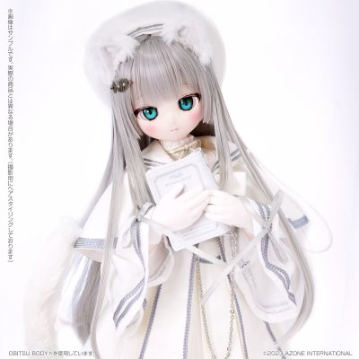 AOD527-FFW  s*t*j × 艾莉丝收集 小型 芙露露～毛绒绒的牧师小猫～白猫