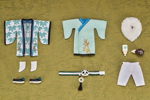 粘土娃 服装套组 国潮系列 熊猫麻将 月桂叶
