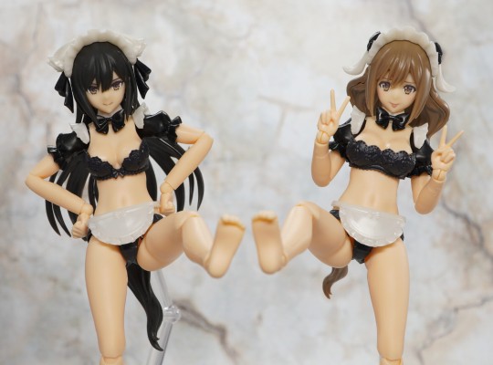 PLAMAX GP-07 罪姬 内衣素体娘 兰 与 洁莉 女仆版套装