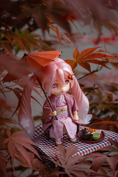 粘土娃 服装套组 和服 女孩 （粉红色/绿色）