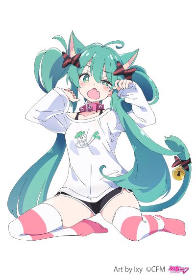 Desktop Cute玩具人偶 初音未来~猫耳长袖衣~