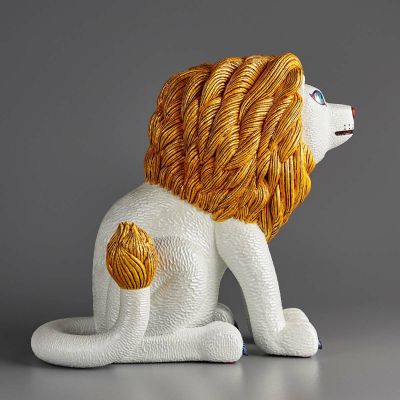 三沢厚彦 ANIMALS 狮子 金色 软胶完成品