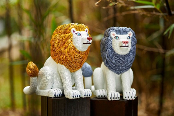 三沢厚彦 ANIMALS 狮子 灰色 软胶完成品